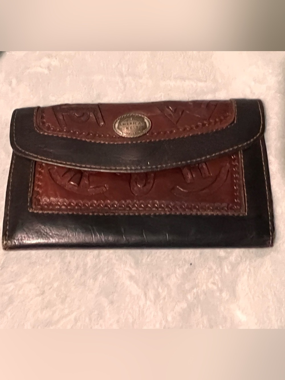 American West Leather Wallet Clutch